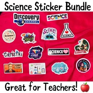 Set of 14 Cute Science Water Bottle - Classroom Stickers Bundle